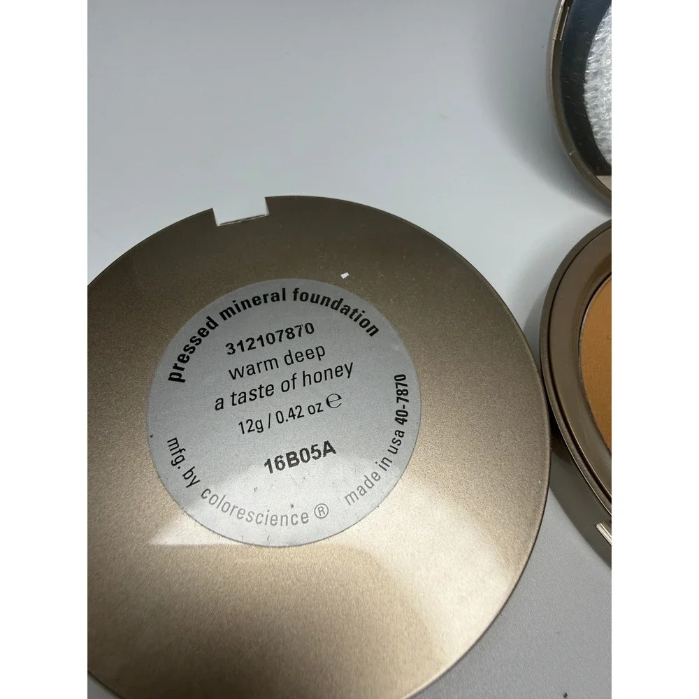 2 Colorescience Pressed Mineral Foundation Warm Deep A Taste of Honey 12g 0.42oz